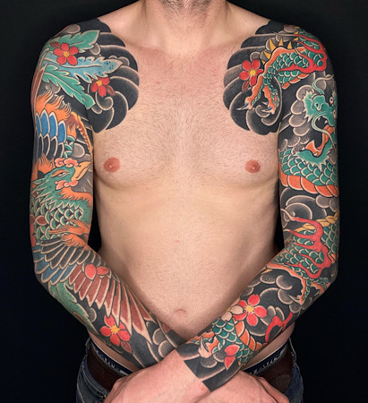 brazos-enteros-tatuajes-japones-tradicional